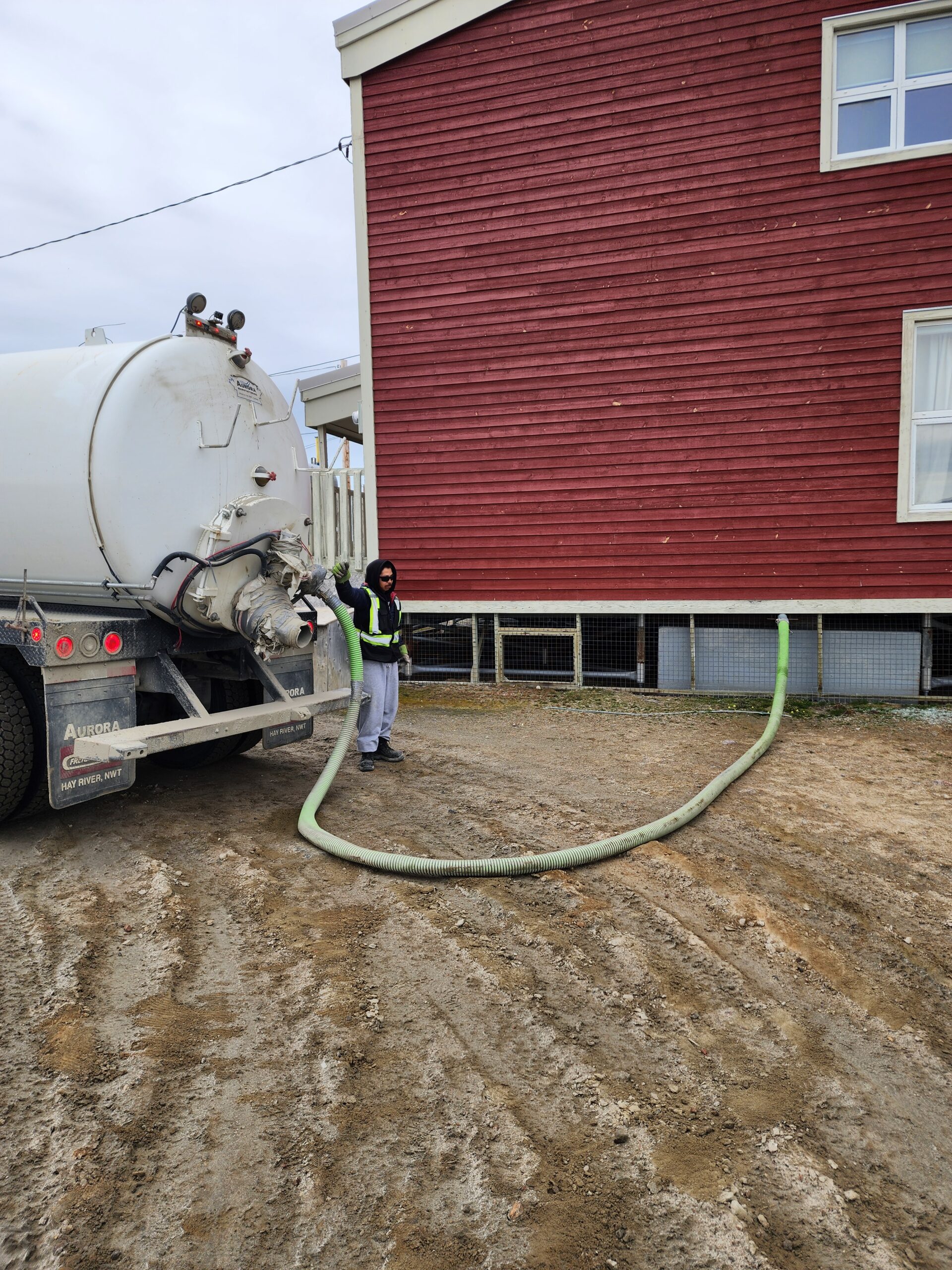 wastewater being pumped out